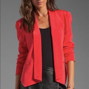 Rebecca Minkoff Red Silk Blazer
